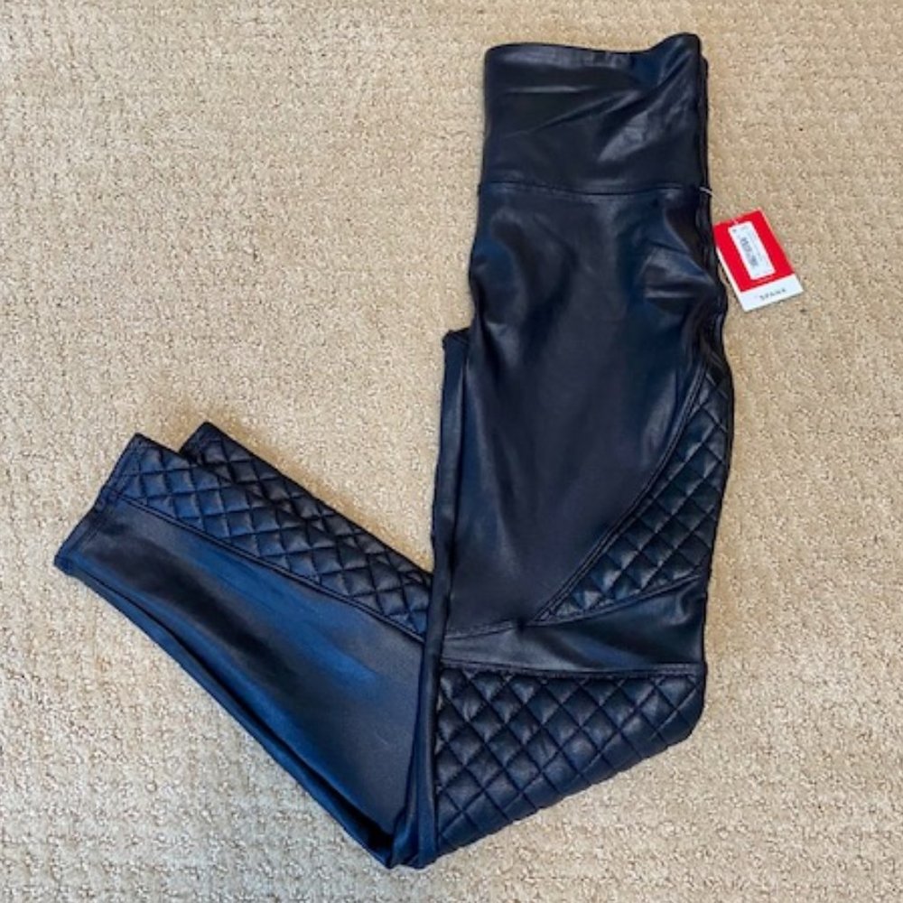 Spanx  Faux Leather Moto Leggings